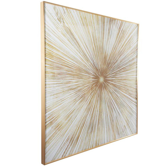 Starburst Radial Porcelain Wall Decor with Gold Accents