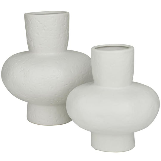 Gourd Style Ceramic Textured Vase Set