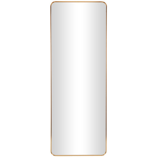 Thin Framed Wall Mirror with Rounded Corners, 65"