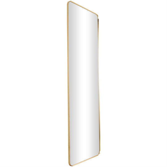 Thin Framed Wall Mirror with Rounded Corners, 65"