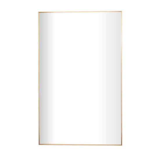 Metal Thin Framed Wall Mirror, 47"