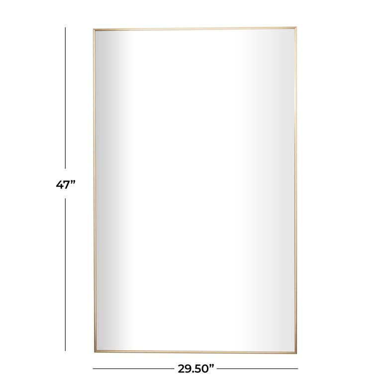 Metal Thin Framed Wall Mirror, 47"