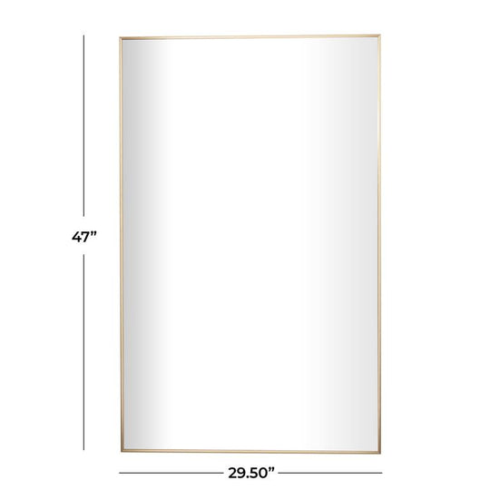 Metal Thin Framed Wall Mirror, 47"