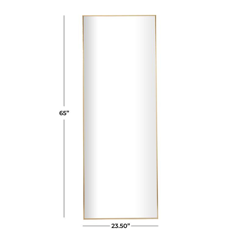 Metal Thin Framed Wall Mirror, 65"