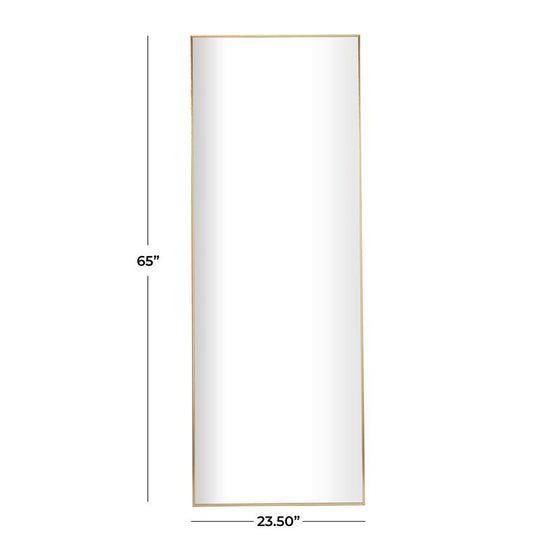 Metal Thin Framed Wall Mirror, 65"