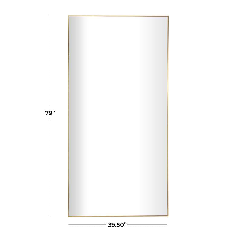 Metal Thin Framed Wall Mirror, 79"