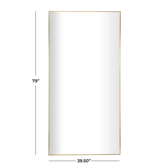 Metal Thin Framed Wall Mirror, 79"