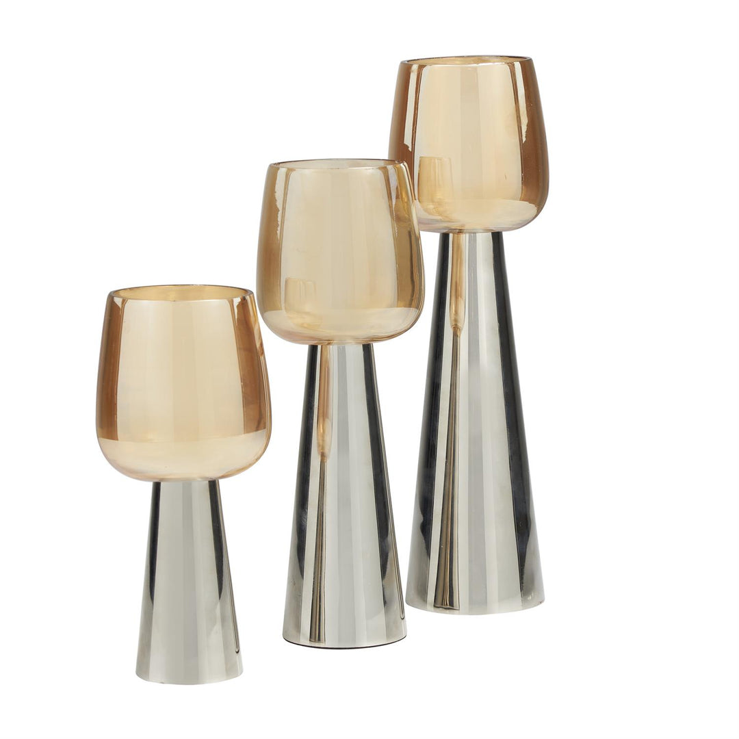 Torchiere Style Candle Holder Set