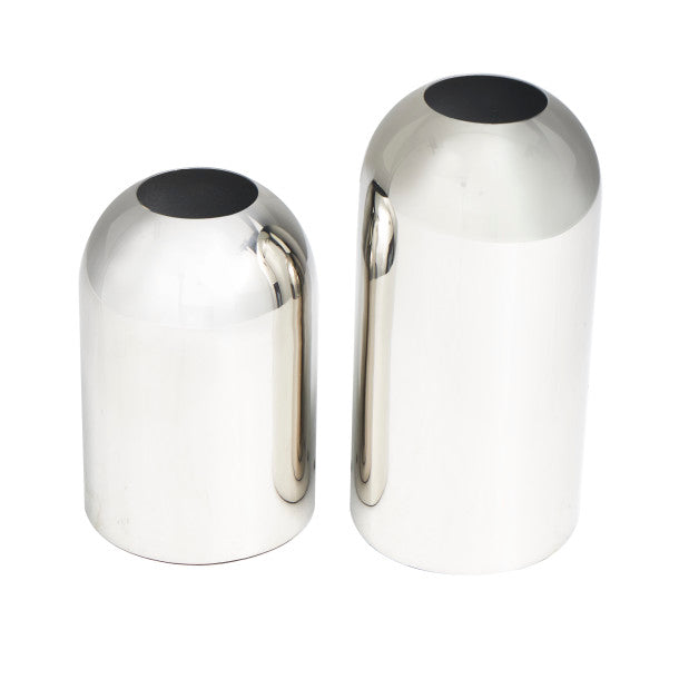 Cylindrical Stainless Steel Vases Set