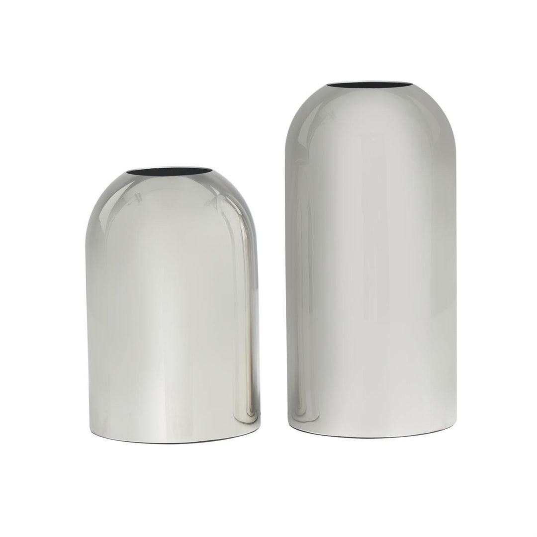 Cylindrical Stainless Steel Vases Set