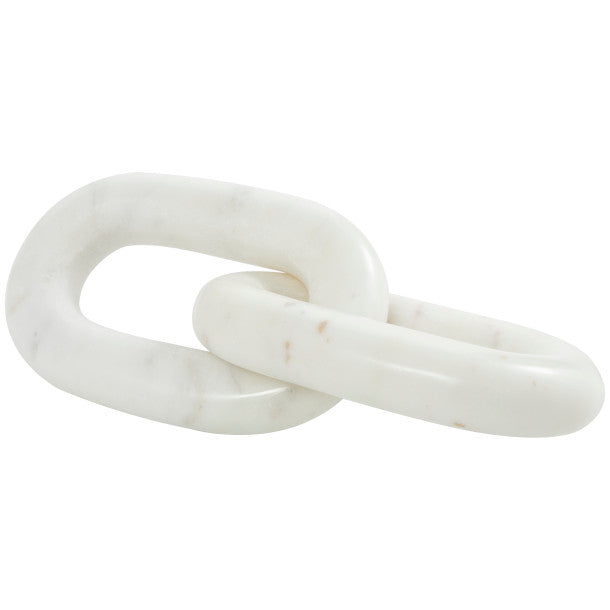 Marble 2 Link Chain Sculpture, 9"