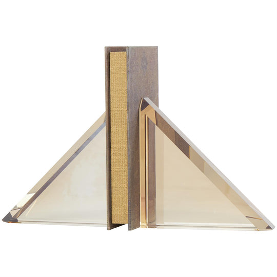 Triangular Crystal Bookends Set