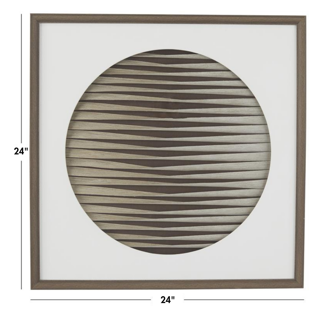 Linear 3D Geometric Weaved Shadow Box, Set of 4