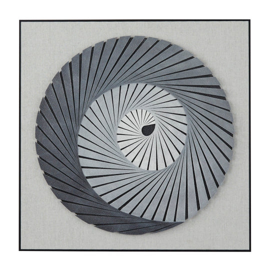 Spiral 3D Geometric Square Shadow Box, 32"