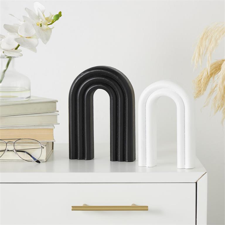 Rounded Wooden Arch Sculpture Set