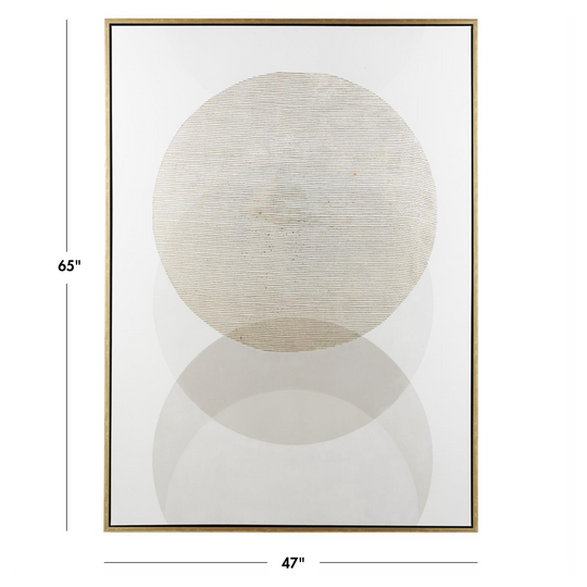 Soft Eclipses XL Wall Art with Gold Frame, 65"