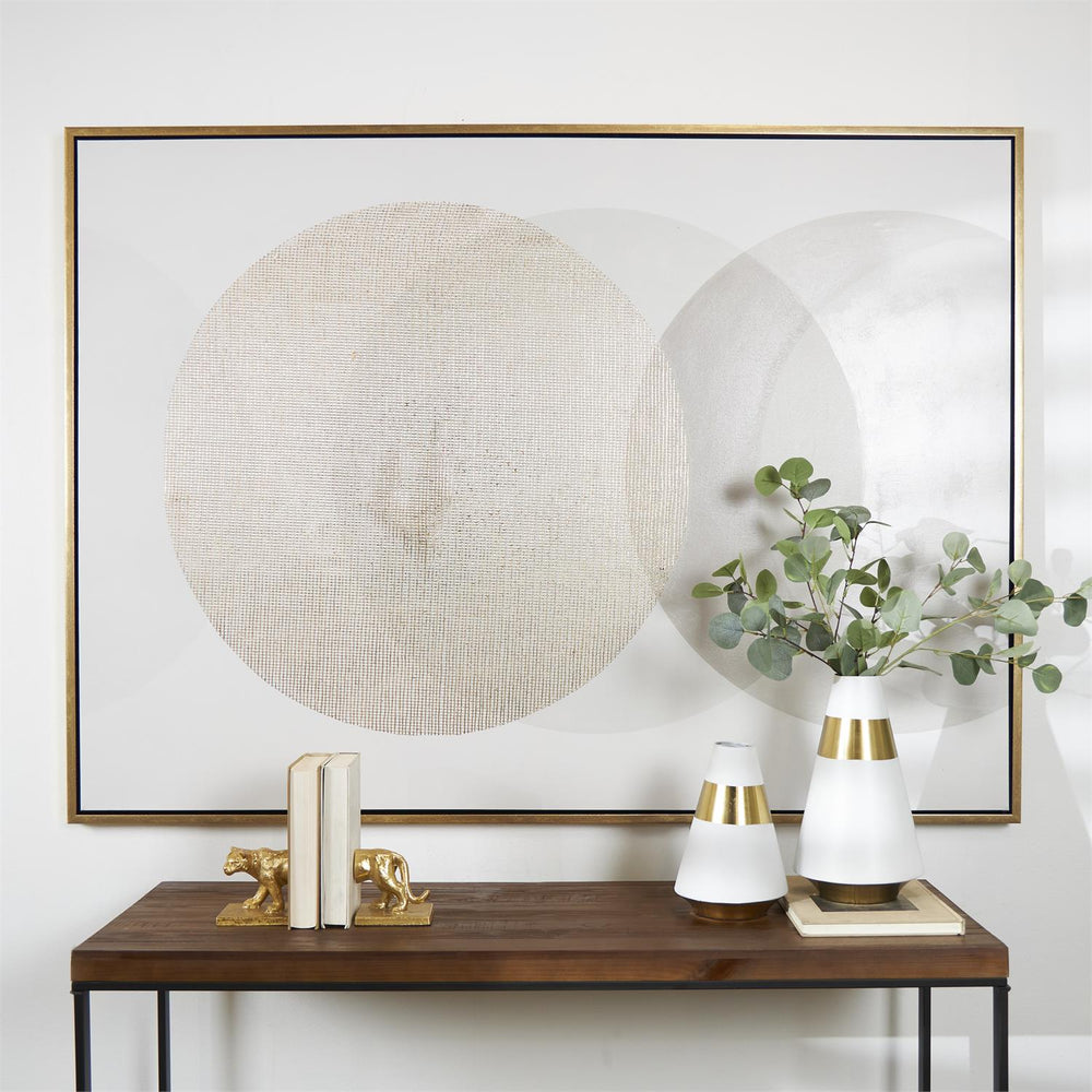 Soft Eclipses XL Wall Art with Gold Frame, 65"