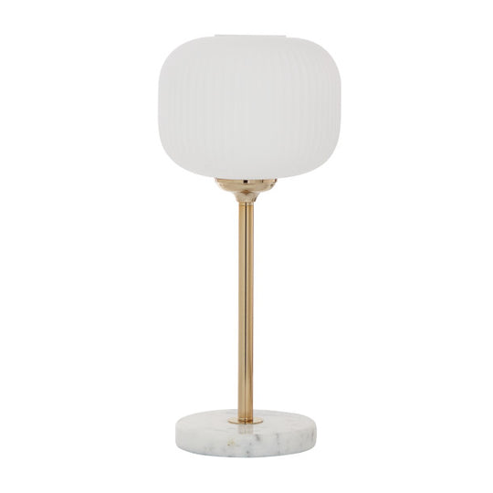 Frosted Glass Table Lamp with Marble Base