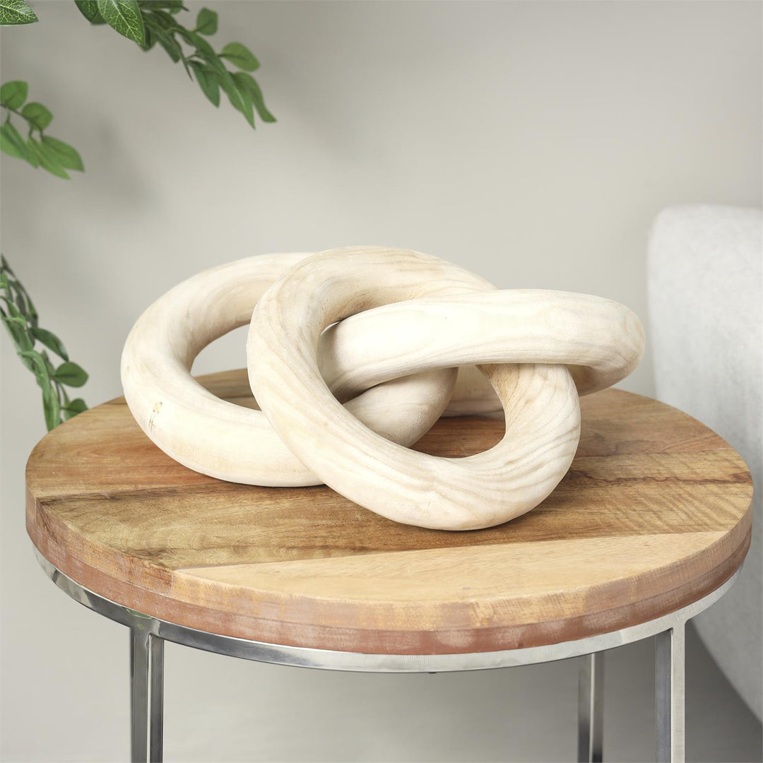 Large Wooden 3 Link Chain Sculpture