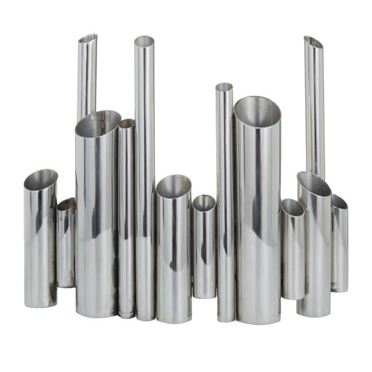 Organ Pipe Style Tube Vase, Stainless Steel