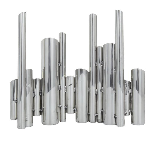 Organ Pipe Style Tube Vase, Stainless Steel