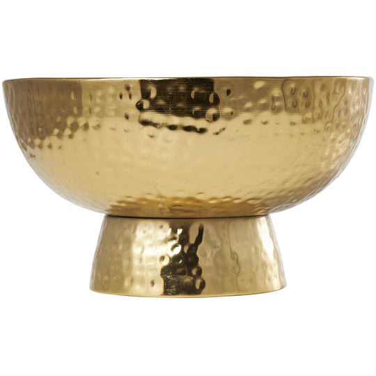 Large 4 Wick Scented Candle in Tall Hammered Metal Bowl, 70 oz