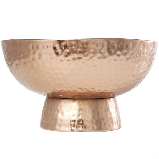 Large 4 Wick Scented Candle in Tall Hammered Metal Bowl, 70 oz