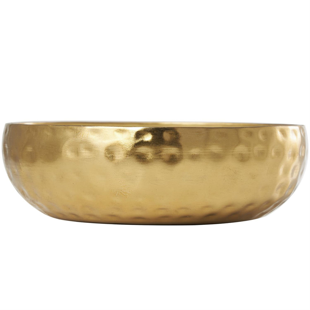 Large 3 Wick Scented Candle in Hammered Metal Bowl, 20 oz