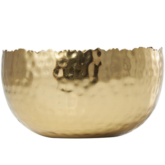 Large 3 Wick Scented Candle in Hammered Metal Bowl, 30 oz