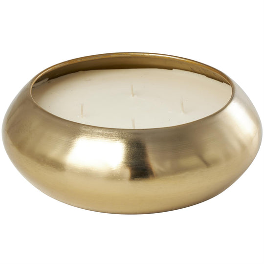 Large 4 Wick Scented Candle in Metal Bowl, 60 oz