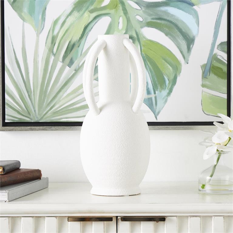 Ceramic Textured Vase Set with Handles