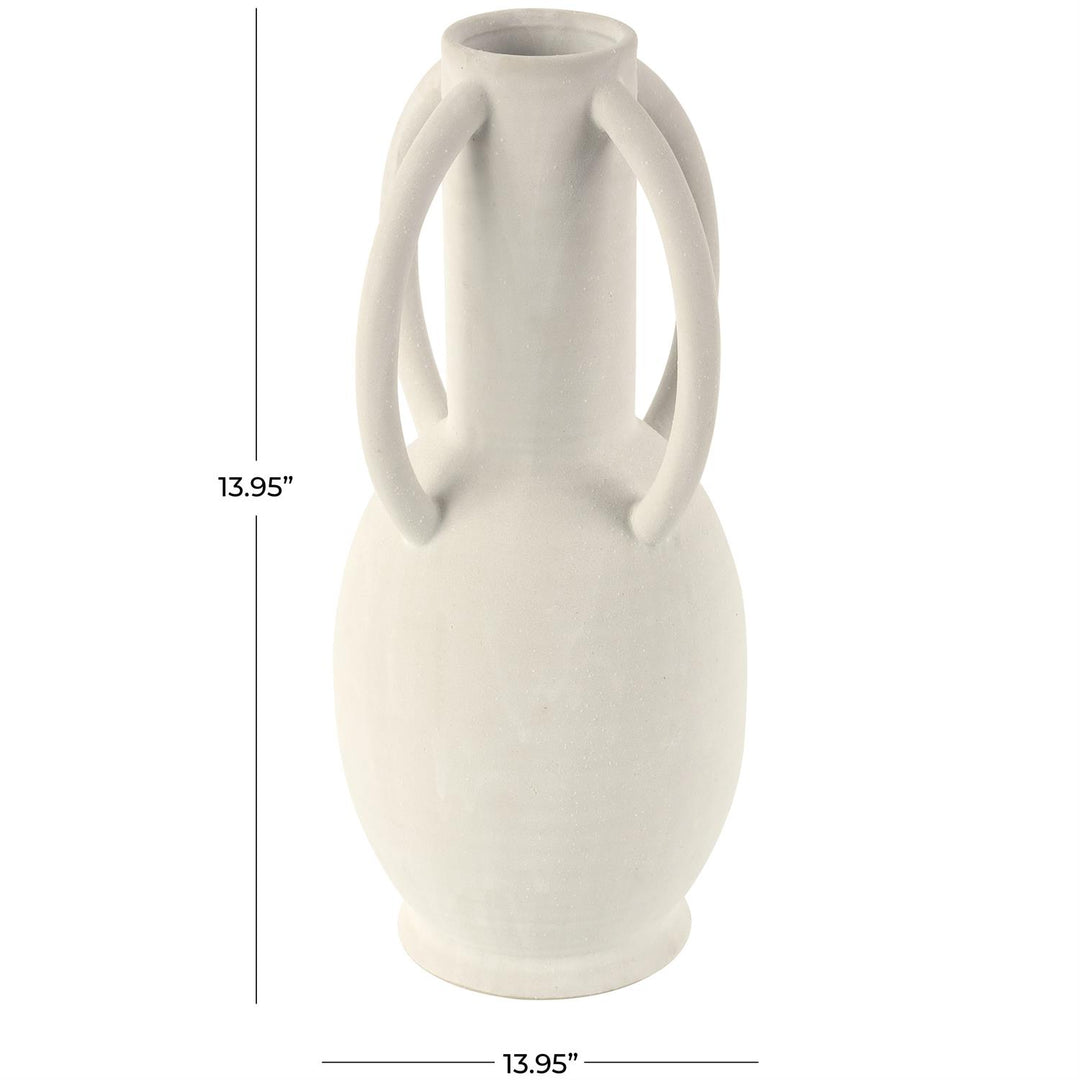 Ceramic Textured Vase Set with Handles