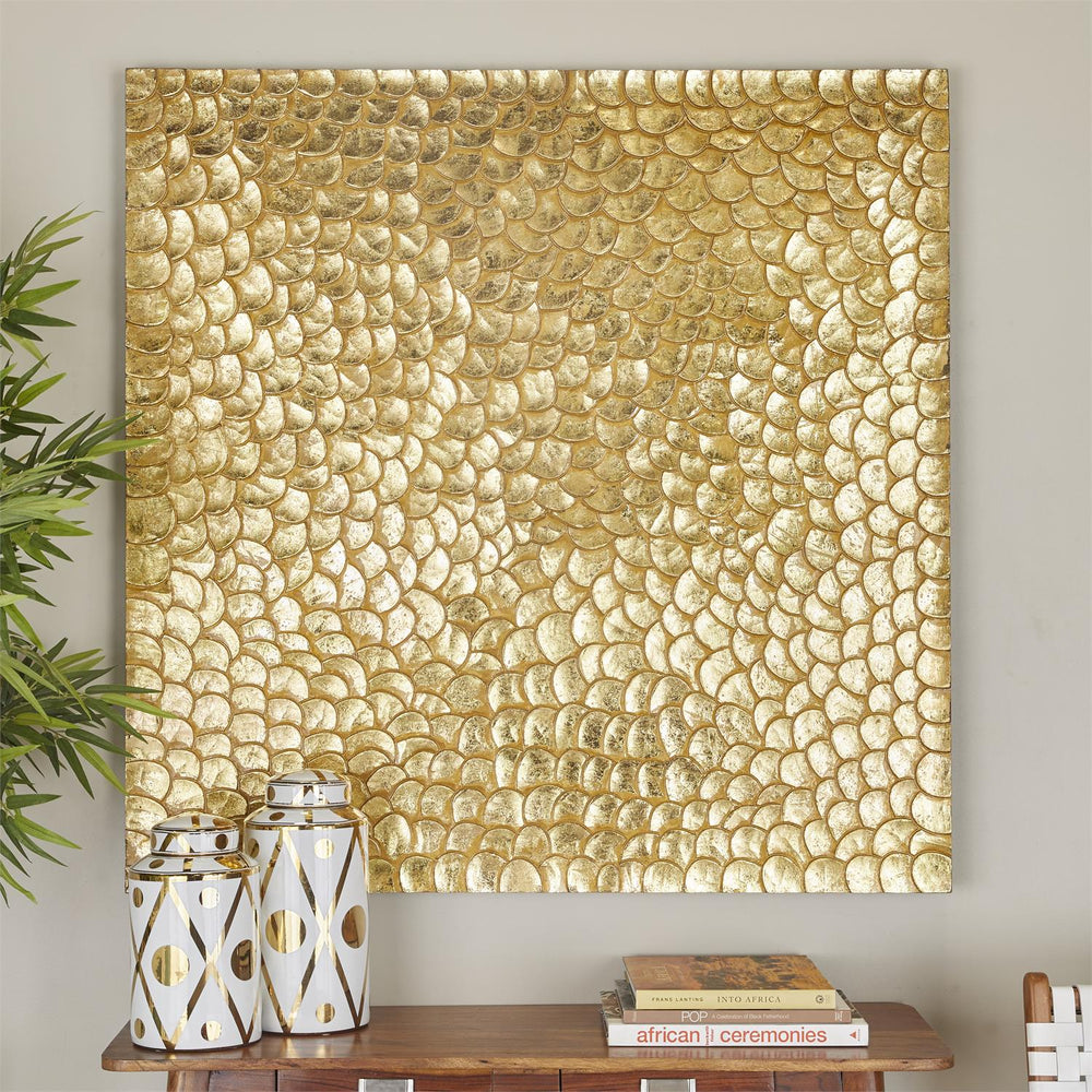 Carved Scales Wooden Abstract Wall Art