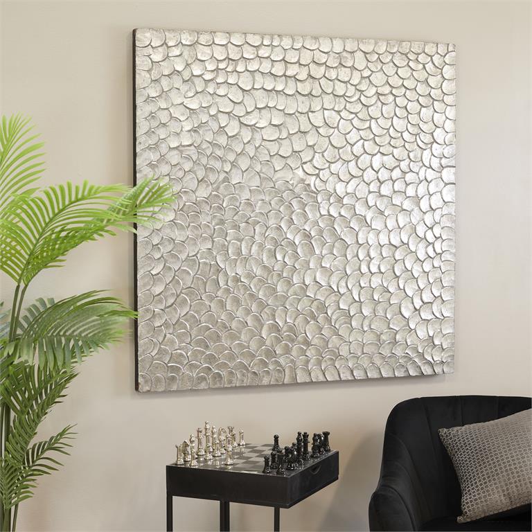 Carved Scales Wooden Abstract Wall Art