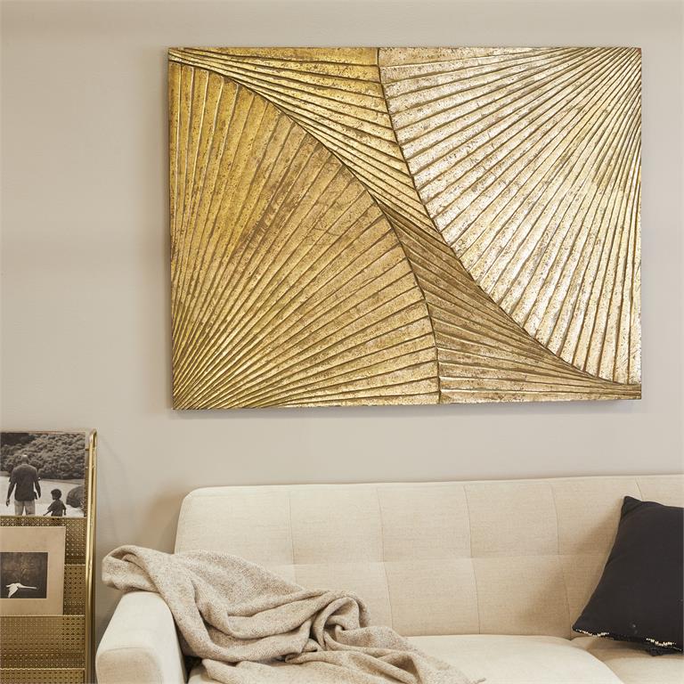 Carved Geometric Radial Wooden Wall Art