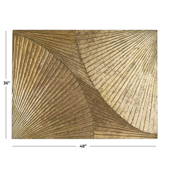 Carved Geometric Radial Wooden Wall Art