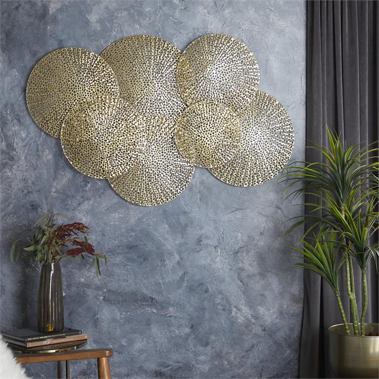 Overlapping Perforated Plates Wall Decor