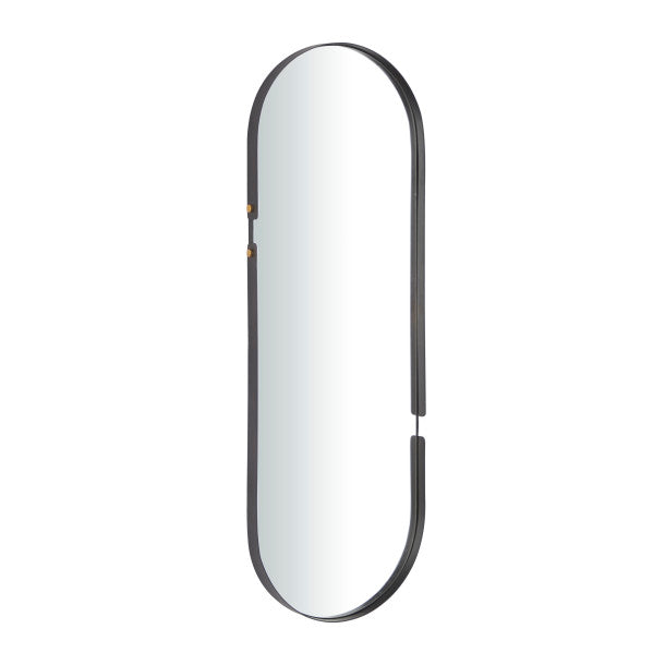 Thin Framed Oval Wall Mirror, 43"