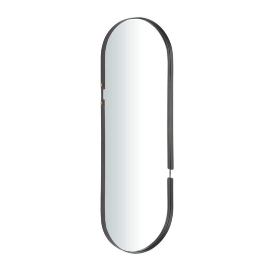 Thin Framed Oval Wall Mirror, 43"