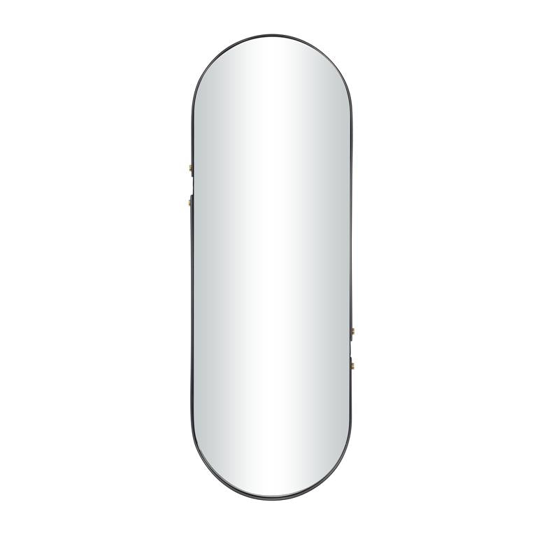 Thin Framed Oval Wall Mirror, 43"