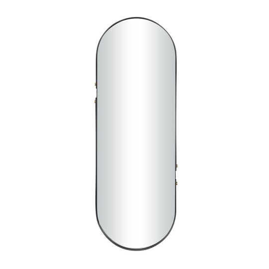 Thin Framed Oval Wall Mirror, 43"