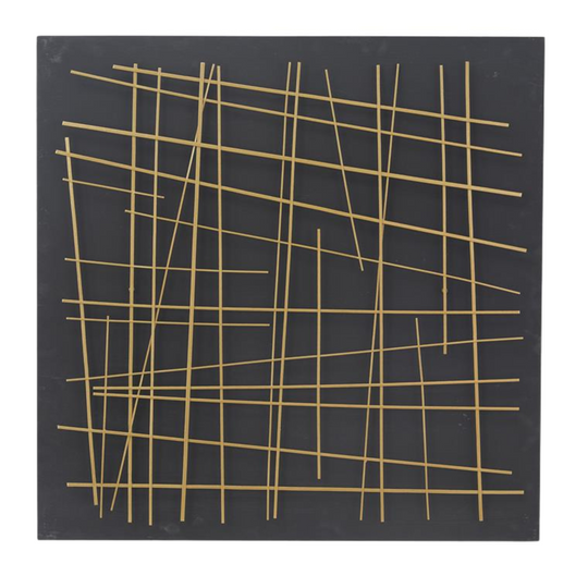 Metal Pick Up Sticks on Black Backing 3D Wall Art