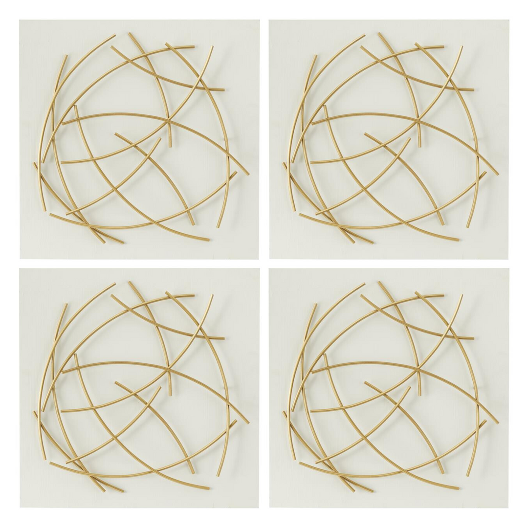 Curved Metal Pick Up Sticks 3D Wall Art Set