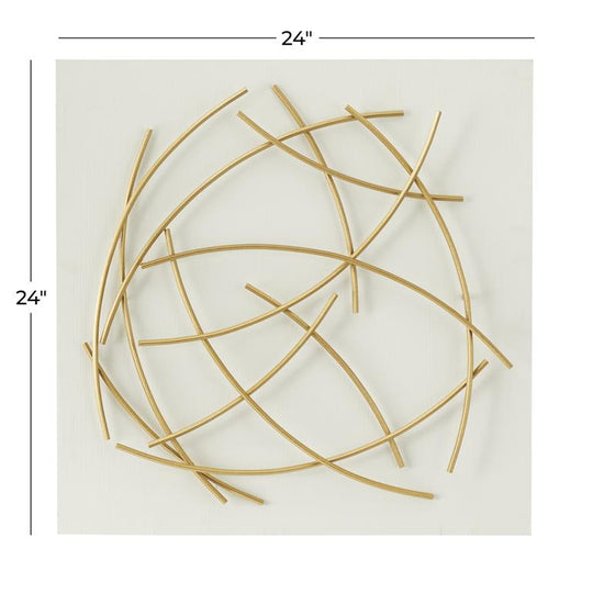 Curved Metal Pick Up Sticks 3D Wall Art Set