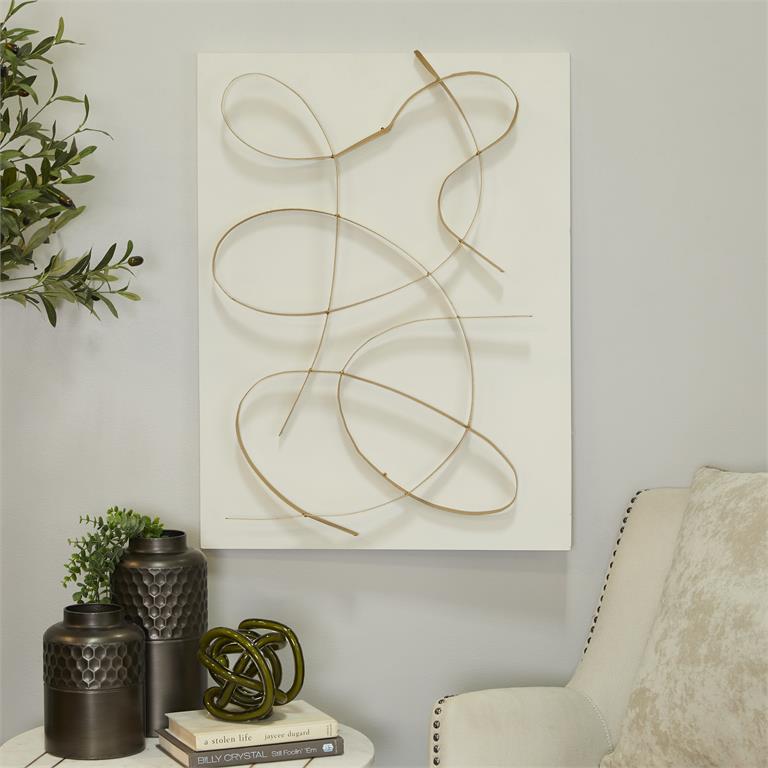 Swirled Metal Ribbons Abstract 3D Wall Decor Set