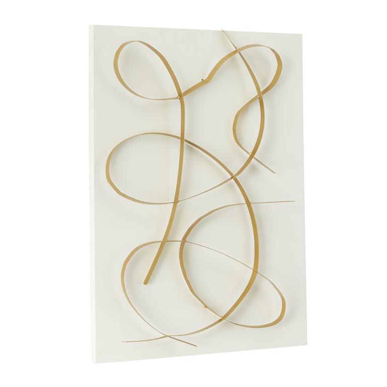 Swirled Metal Ribbons Abstract 3D Wall Decor Set