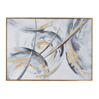 Abstract XL Motion Wall Art with Gold Frame, 66" x 48"