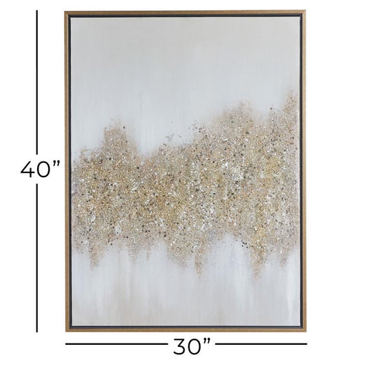 Gold Glitter Fade Wall Art with Gold Frame