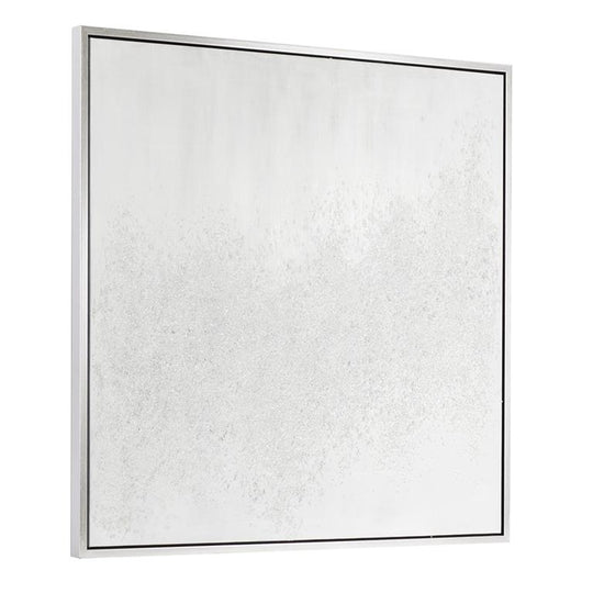 Silver Stippled Abstract Wall Art with Silver Frame