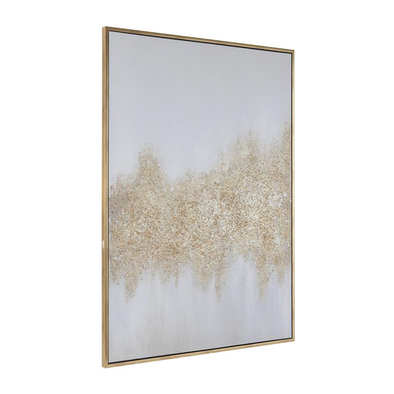 Gold Glitter Fade Wall Art with Gold Frame, XL, 48" x 65"